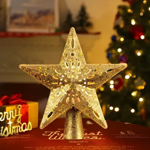 MerryCast Snow Star - The Tree Tip that Transforms Your Christmas into a Magical Spectacle