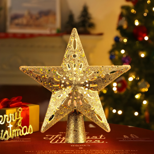 MerryCast Snow Star - The Tree Tip that Transforms Your Christmas into a Magical Spectacle