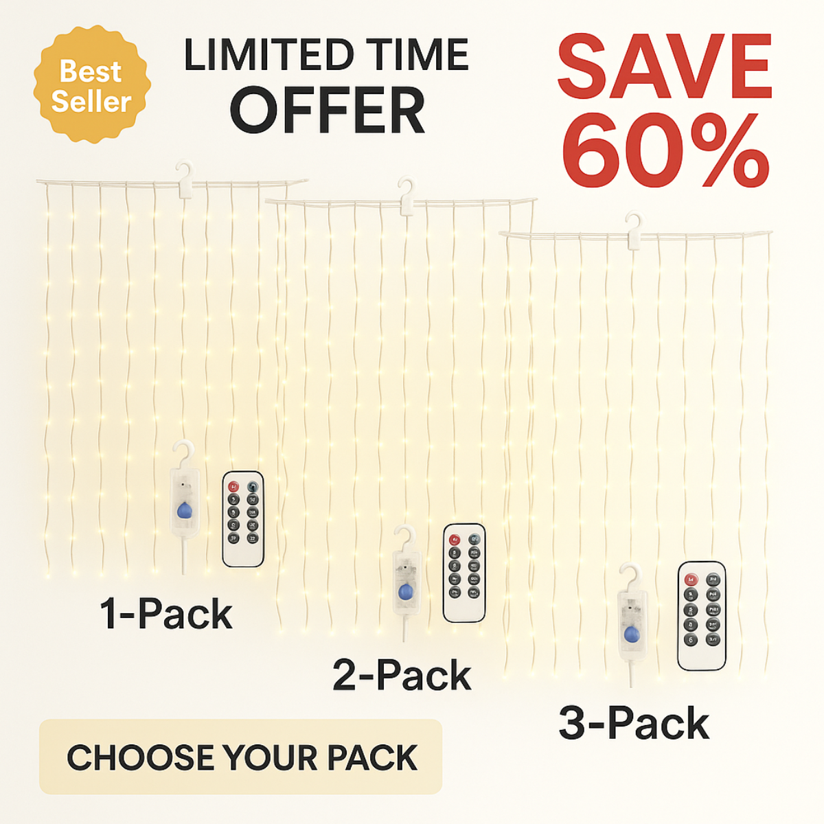 StarLoom Curtain - Decorative LED String Lights